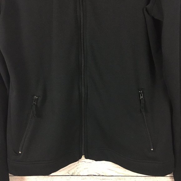 ProSpirit Track Jacket Black Mock Neck Stripe Sleeves Zip Pockets Large - Picture 4 of 12